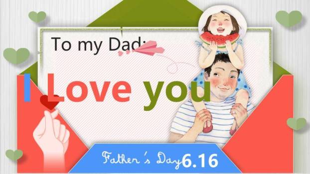 JI-00024创意感恩父亲节贺卡PPT模板8