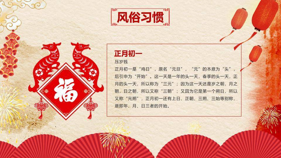 JI-00028春节传统习俗介绍PPT模板9