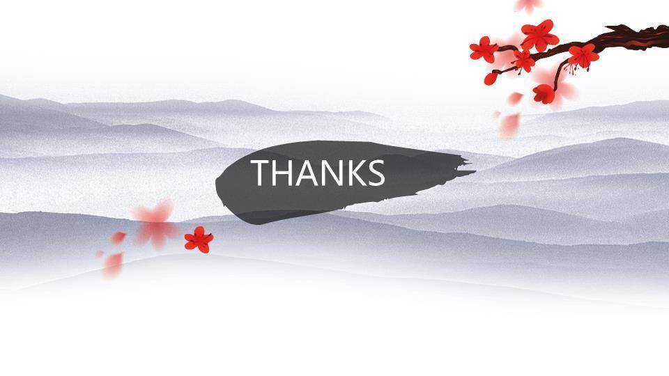 JI-00036淡雅水墨中国风清明节PPT模板4