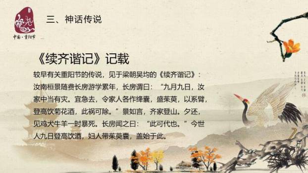 JI-00070复古九九重阳节介绍PPT模板4