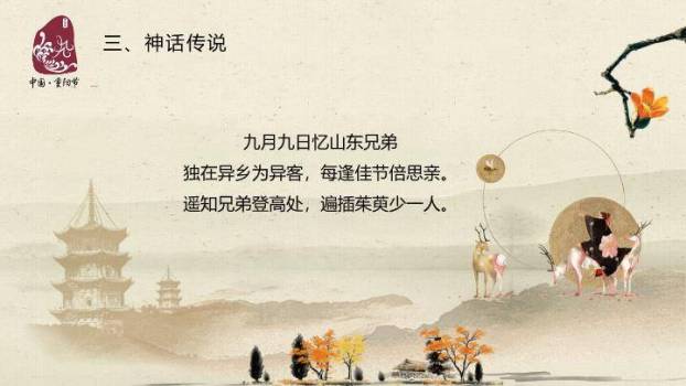 JI-00070复古九九重阳节介绍PPT模板6