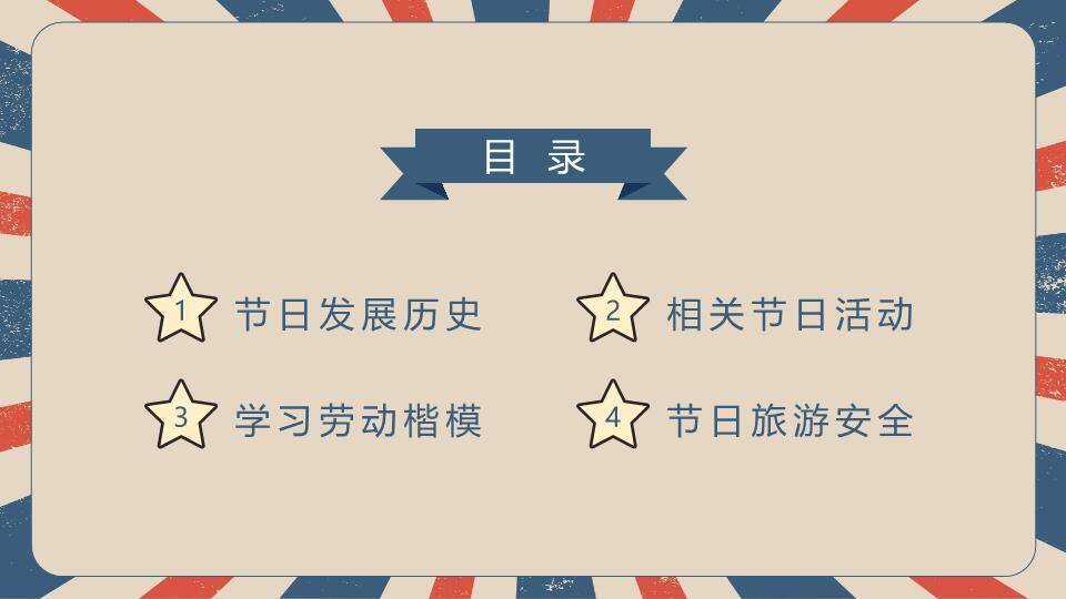 JI-00071复古五一劳动节主题班会PPT模板7