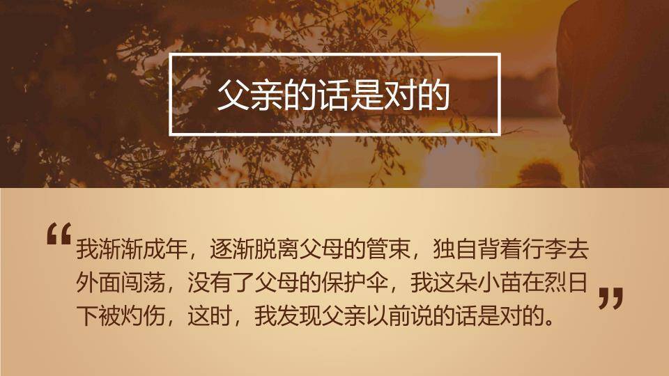 JI-00072感恩父亲节PPT模板6