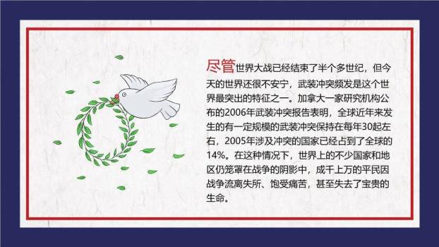 JI-00096国际和平日PPT模板3