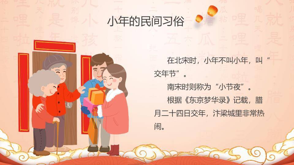 JI-000102过小年习俗来历PPT模板1