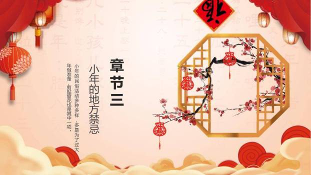 JI-000102过小年习俗来历PPT模板3