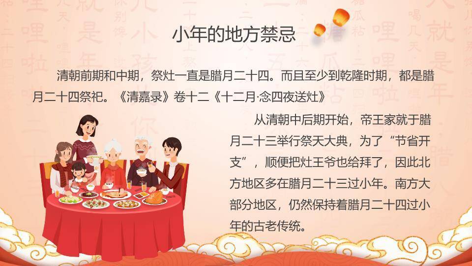 JI-000102过小年习俗来历PPT模板4