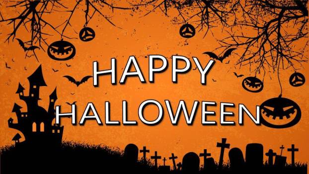 JI-000108黑黄搭配万圣节快乐PPT模板0