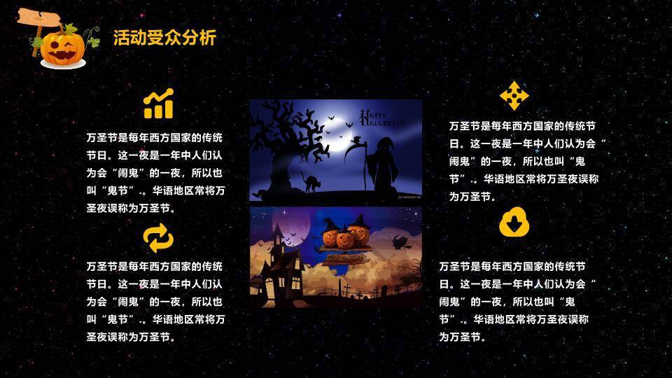JI-000109黑色万圣节活动方案PPT模板4