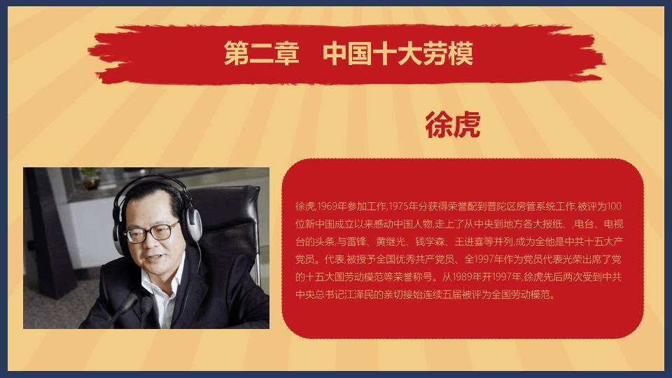 JI-000121怀旧风劳动节PPT模板6