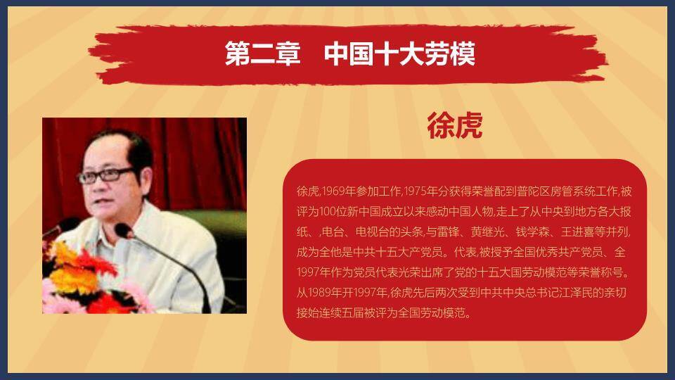 JI-000122怀旧风劳动人民劳动节PPT模板6