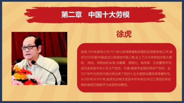 JI-000122怀旧风劳动人民劳动节PPT模板6