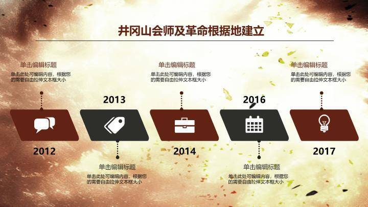 JI-000129回顾硝烟岁月建军节PPT模板6