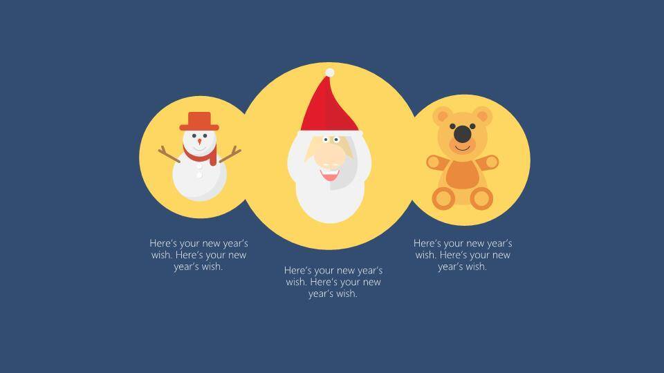 JI-000131简洁扁平化圣诞节主题PPT模板1