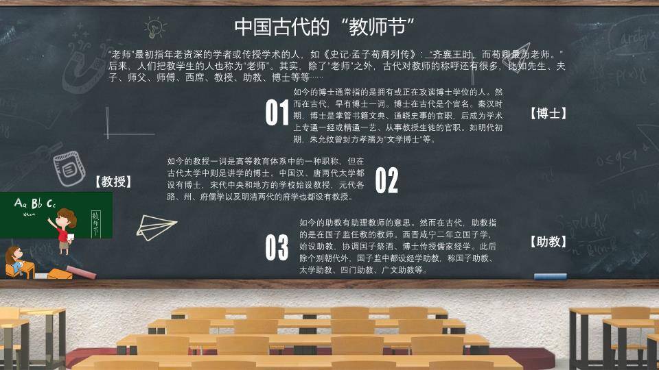 JI-000140教室黑板教师节PPT模板6
