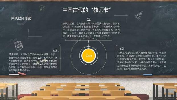 JI-000140教室黑板教师节PPT模板7