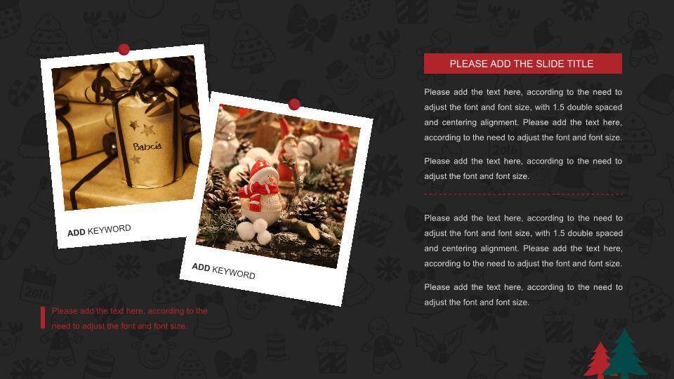 JI-000161卡通扁平化圣诞节PPT模板1