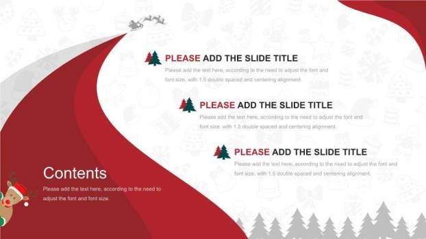 JI-000161卡通扁平化圣诞节PPT模板5