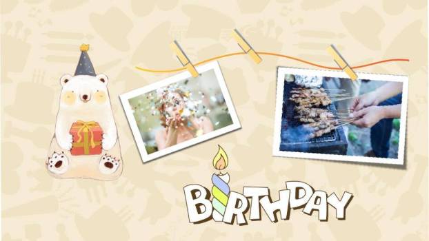 JI-000186可爱卡通祝你生日快乐PPT模板7