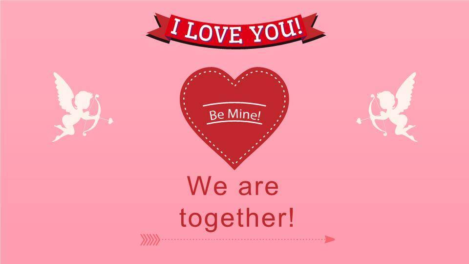 JI-000197浪漫粉色七夕情人节PPT模板0