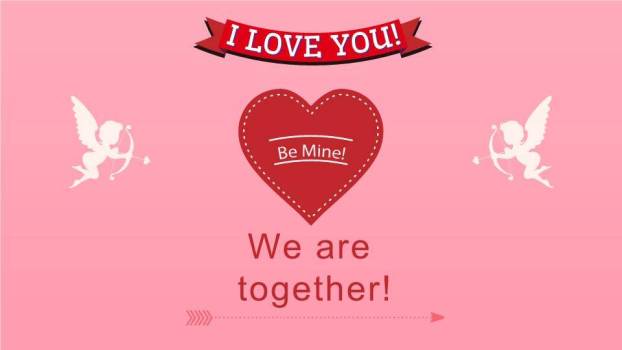 JI-000197浪漫粉色七夕情人节PPT模板0