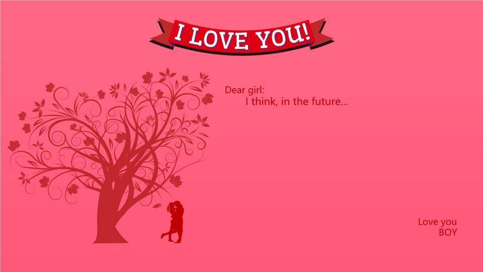 JI-000197浪漫粉色七夕情人节PPT模板5