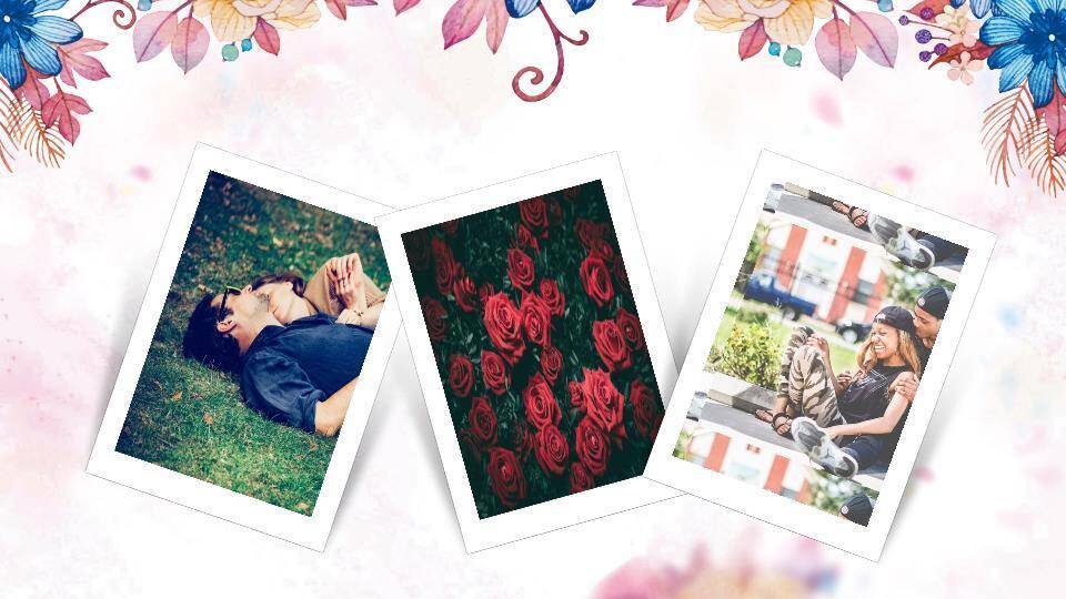 JI-000198浪漫唯美花朵情人节PPT模板9