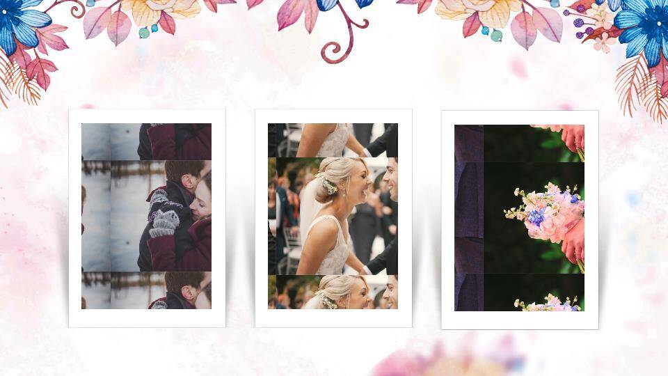 JI-000198浪漫唯美花朵情人节PPT模板5