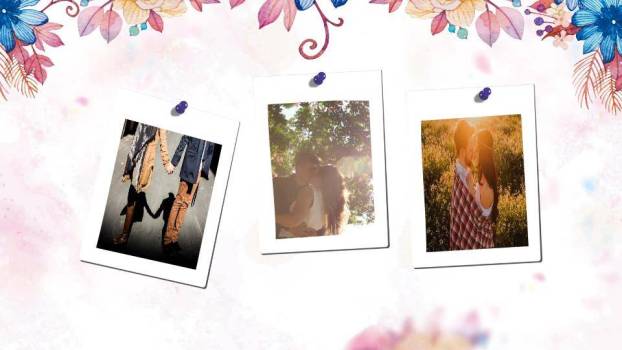 JI-000198浪漫唯美花朵情人节PPT模板7