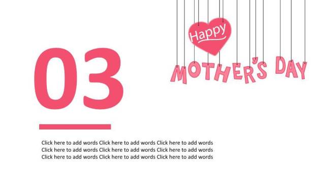 JI-000211妈妈我爱你母亲节PPT模板5