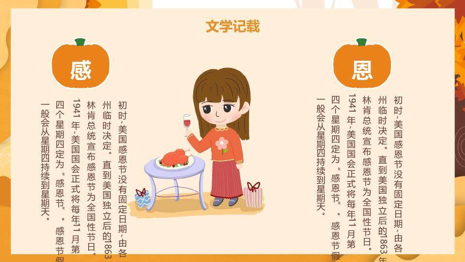 JI-000213美国感恩节介绍PPT模板5