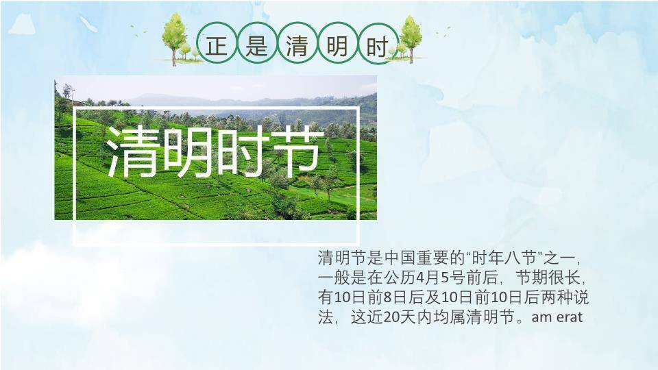 JI-000225牧童遥指杏花村清明节PPT模板1