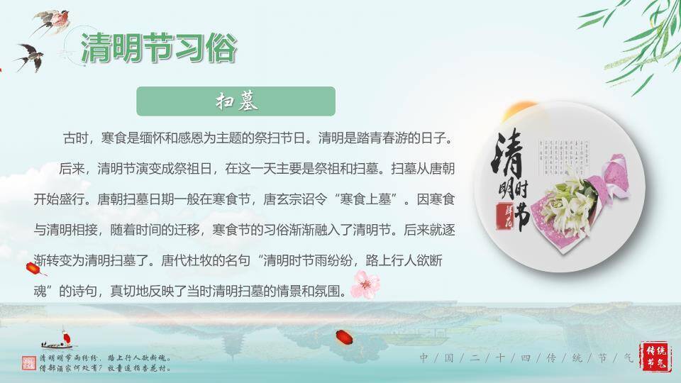 JI-000235清明节的由来传统习俗PPT模板2