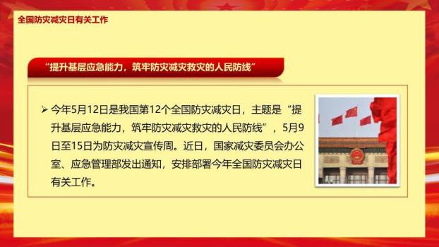 JI-000254全国防灾减灾日宣传PPT模板1