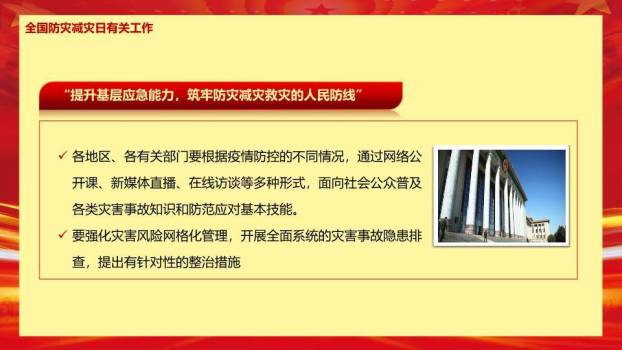 JI-000254全国防灾减灾日宣传PPT模板4