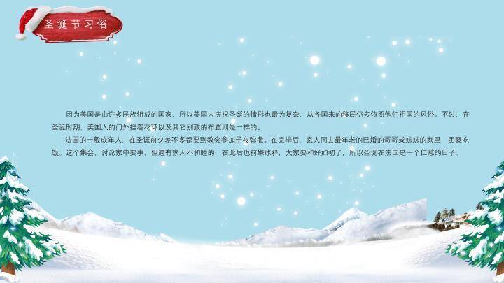 JI-000270圣诞节习俗介绍PPT模板9