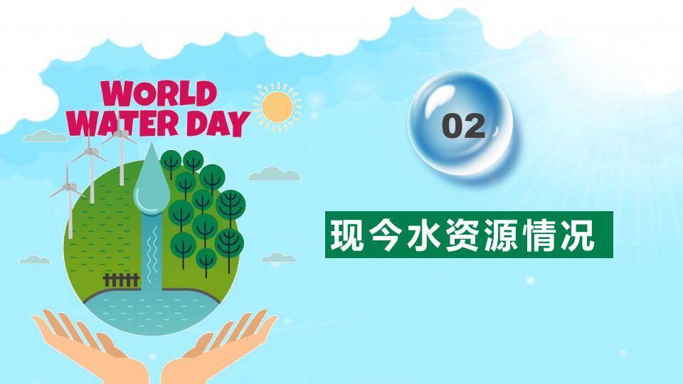 JI-000283世界水日主题班会PPT模板1