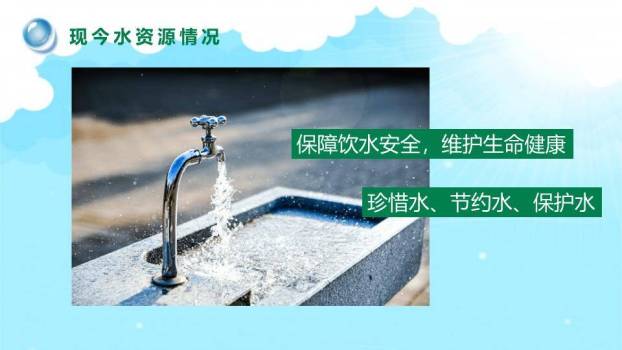 JI-000283世界水日主题班会PPT模板2