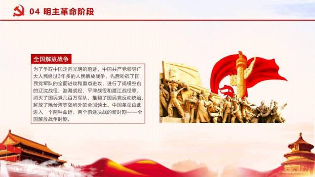 JI-000298伟大成就建党节PPT模板1