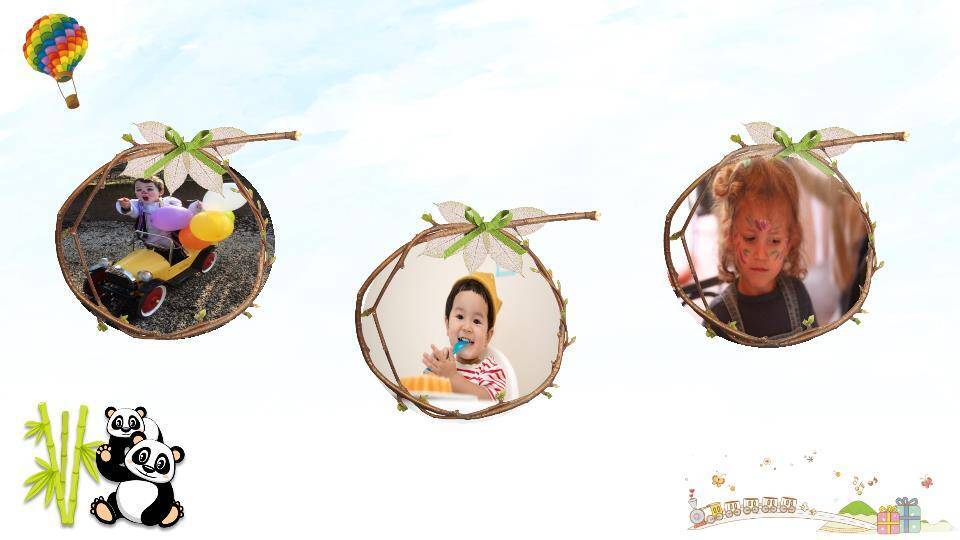 JI-000305五彩缤纷生日快乐PPT模板3