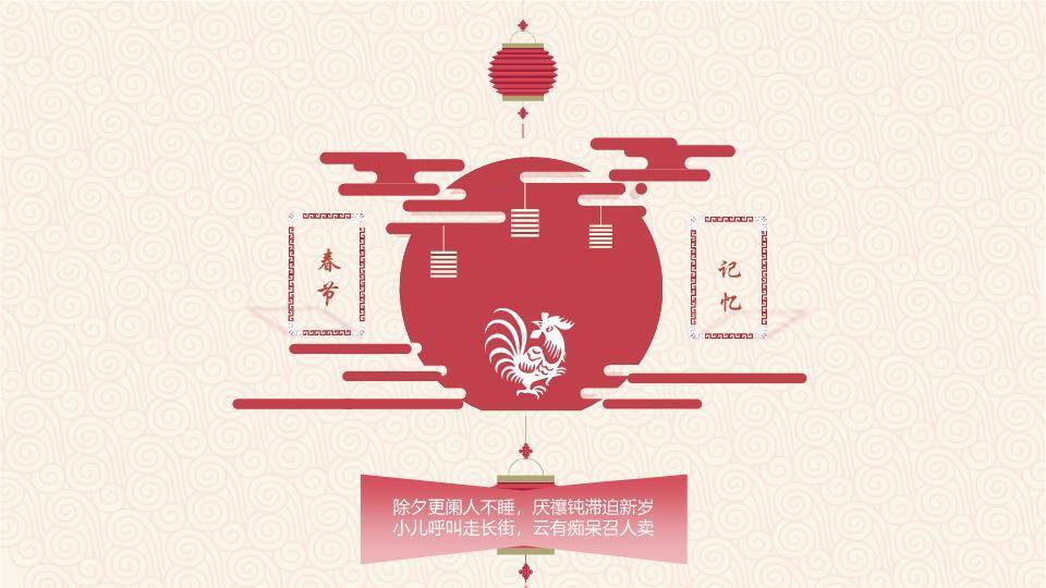 JI-000310喜庆春节新年快乐PPT模板4