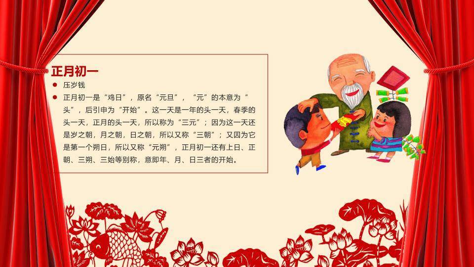 JI-000314喜庆红色帷幕春节PPT模板9