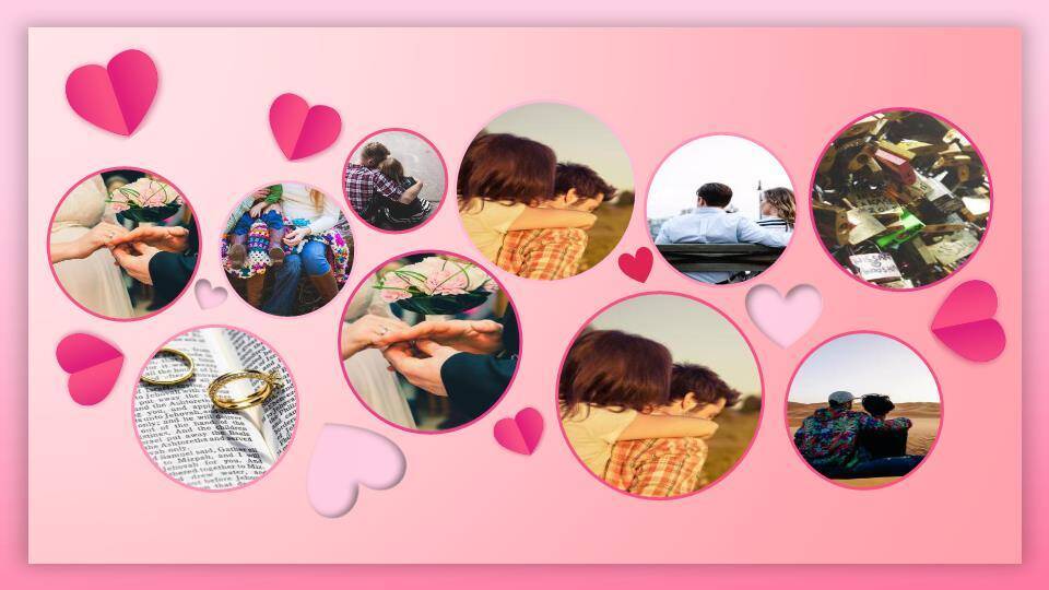 JI-000328心心相印情人节PPT模板1