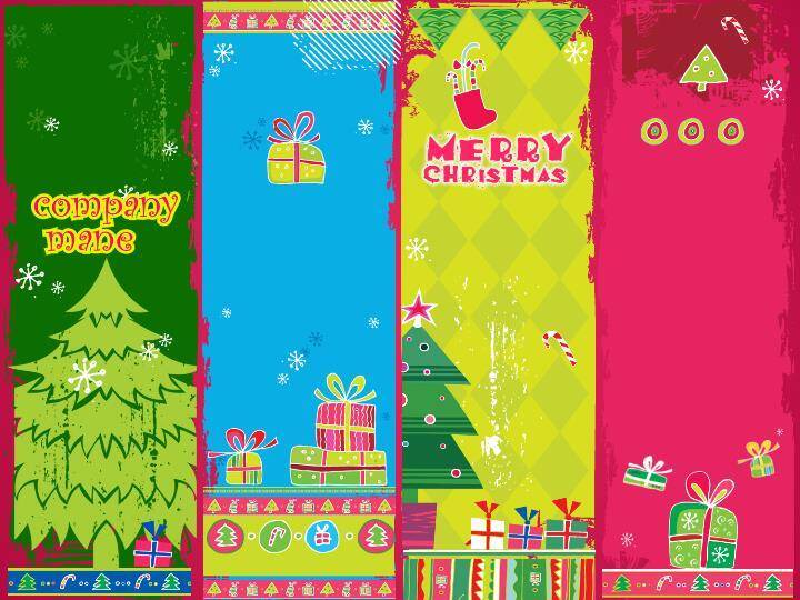 JI-000332绚丽缤纷圣诞节PPT动画模板1