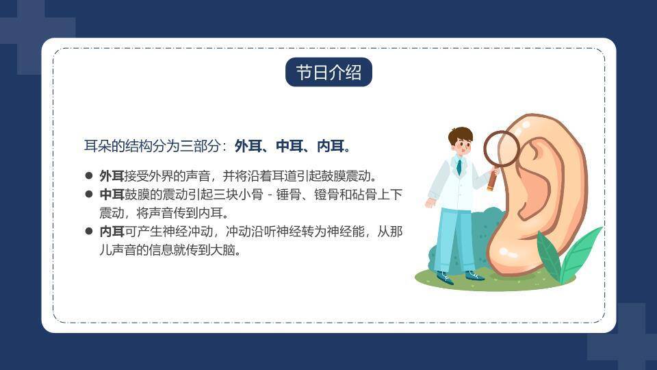 全国爱耳日健康宣传PPT模板2