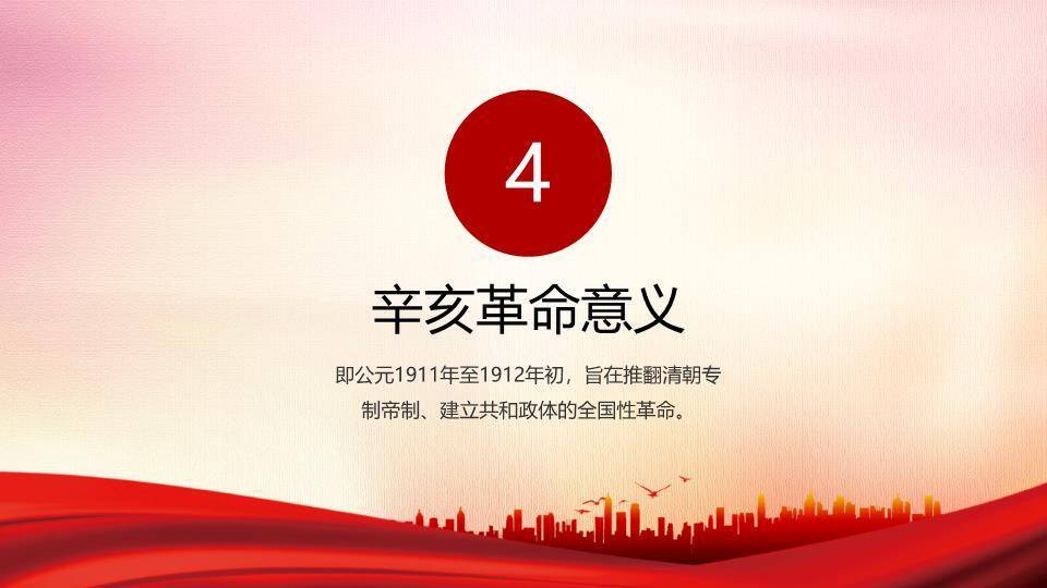 辛亥革命纪念日PPT模板9