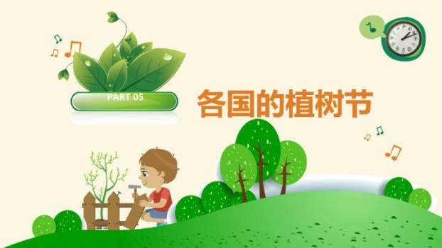 植树节绿色环保PPT模板4