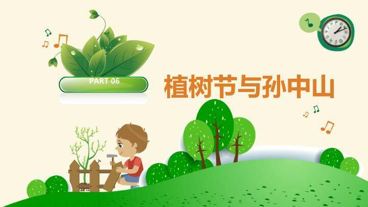 植树节绿色环保PPT模板6