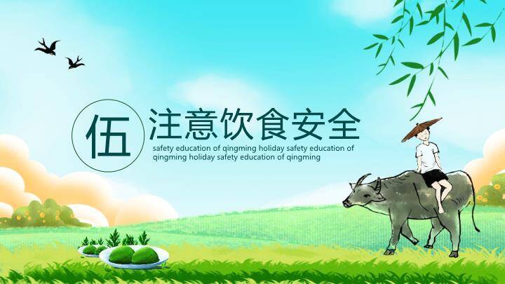 清明节假期安全教育PPT模板4