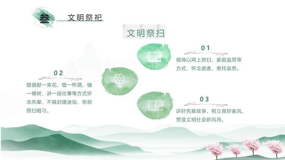 清明节文明祭扫PPT模板7